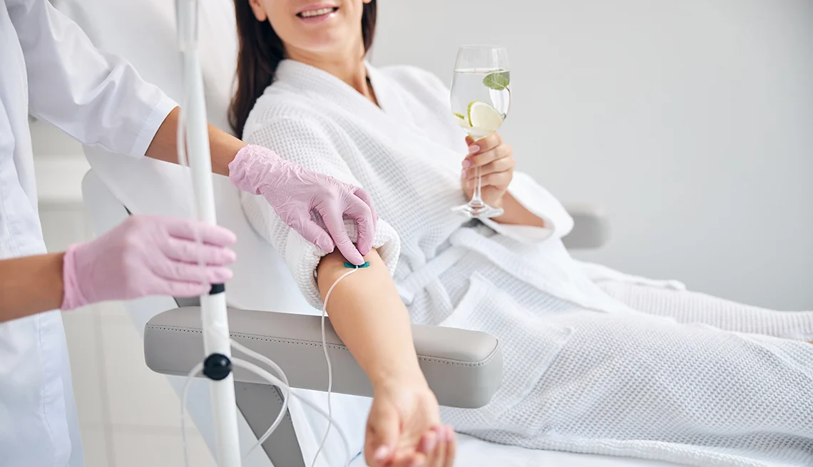 IV drip therapy session